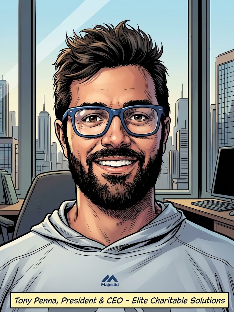 Illustrated portrait of Tony Penna
